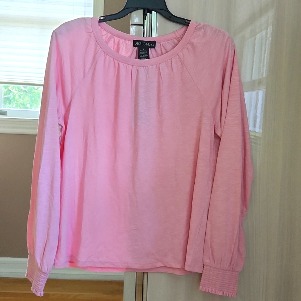 Design365 top, size L, pink, brand new with tags